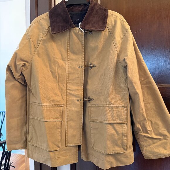 Mango Jackets & Blazers - Oversized barn jacket with contrasting collar